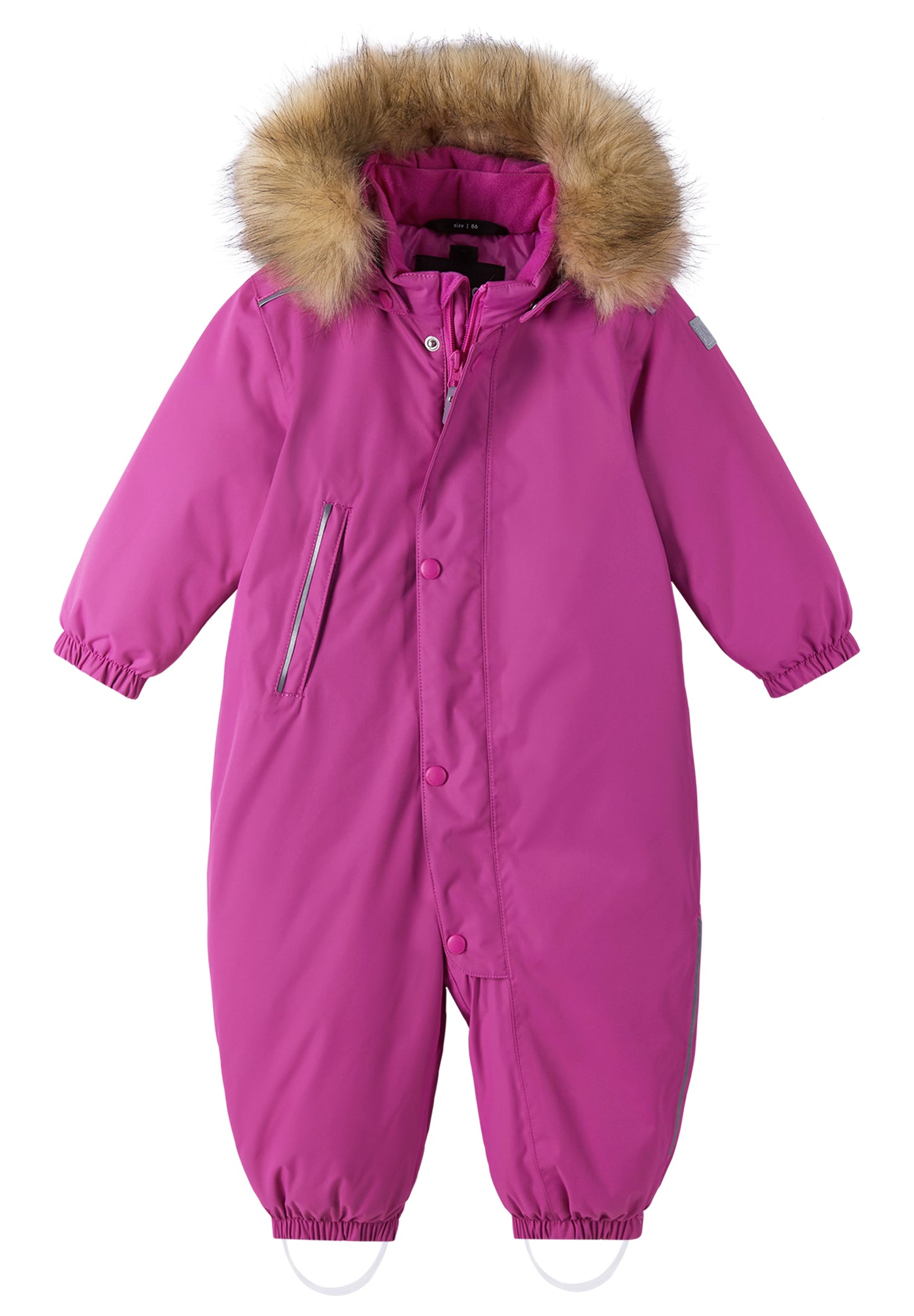 REIMA TEC Winteroverall/Skianzug<br> Gotland <br>Gr. 74 bis 98<br> Po-Bereich extra dick isoliert<br> auch ohne Kunst-Pelz tragbar<br> abnehmbare Fuss-Schlaufen<br> WS >12'000 mm