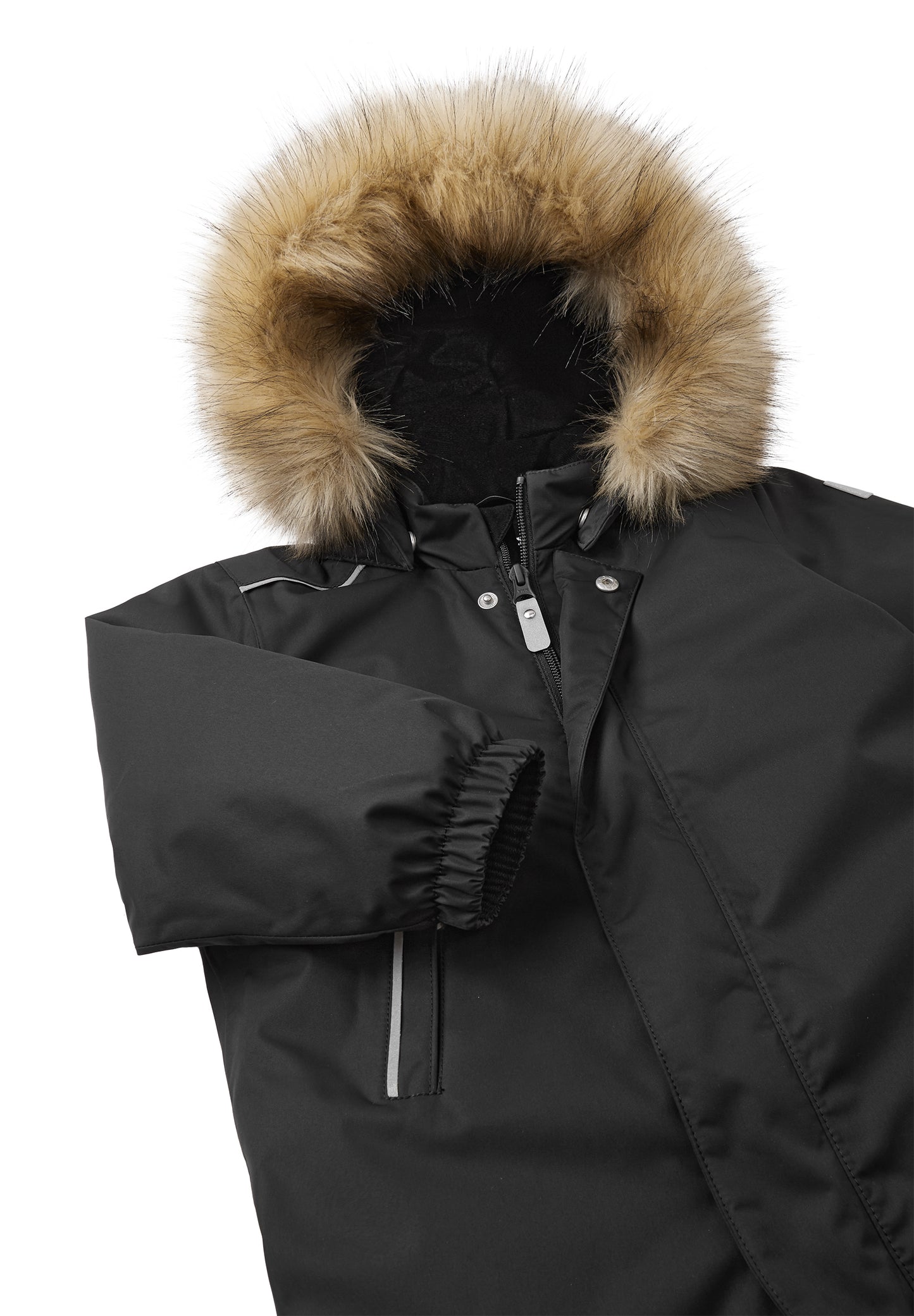 REIMA TEC Winteroverall/Skianzug<br> Gotland <br>Gr. 74 bis 98<br> Po-Bereich extra dick isoliert<br> auch ohne Kunst-Pelz tragbar<br> abnehmbare Fuss-Schlaufen<br> WS >12'000 mm