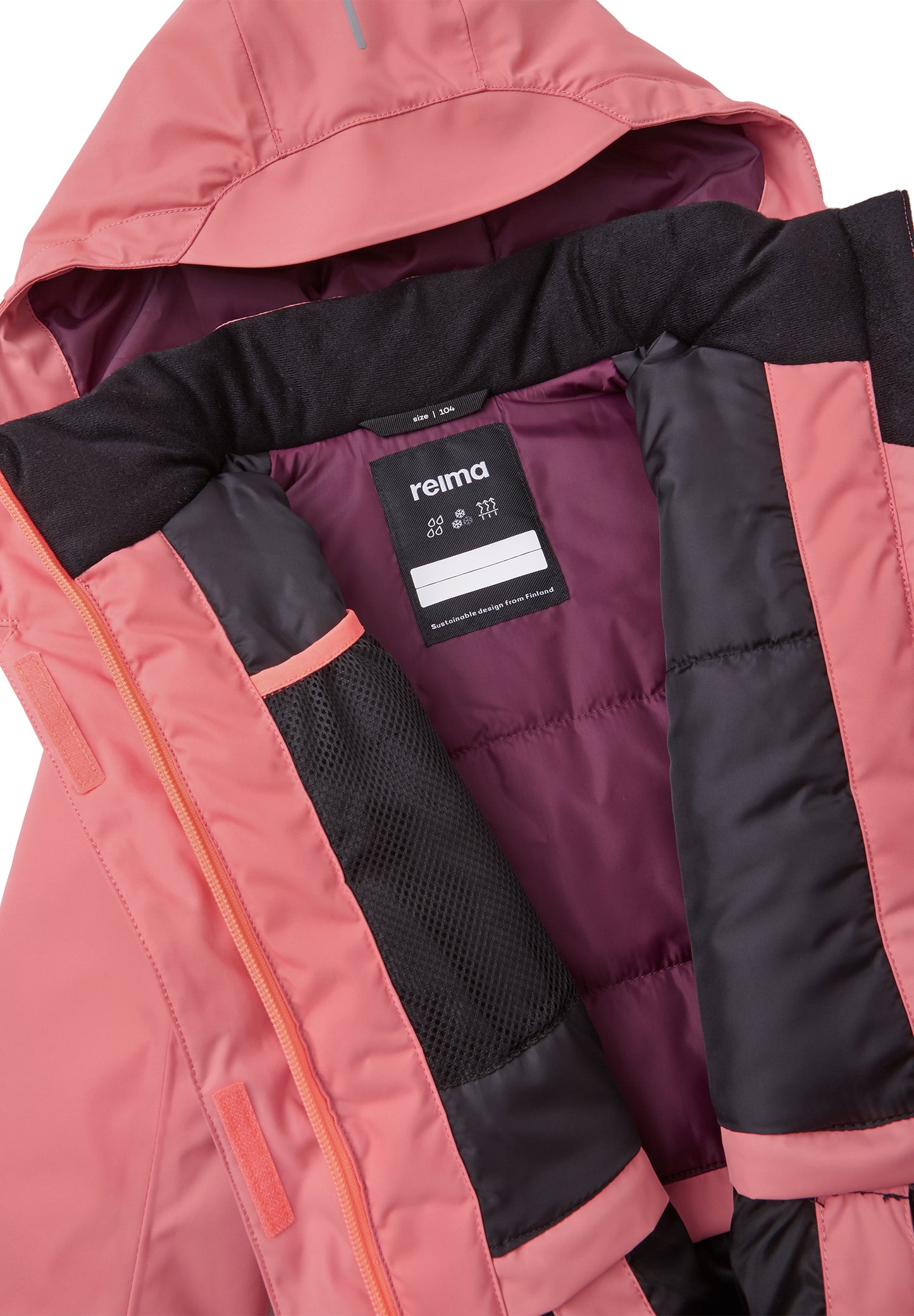 REIMA TEC Skijacke/Winterjacke<br> Kiiruna <br>Gr. 104 bis 140<br> Schneefang & verstellbare Ärmelbündchen mit Lycraeinsätzen<br> funktionelle Details<br> WS 12'000 mm