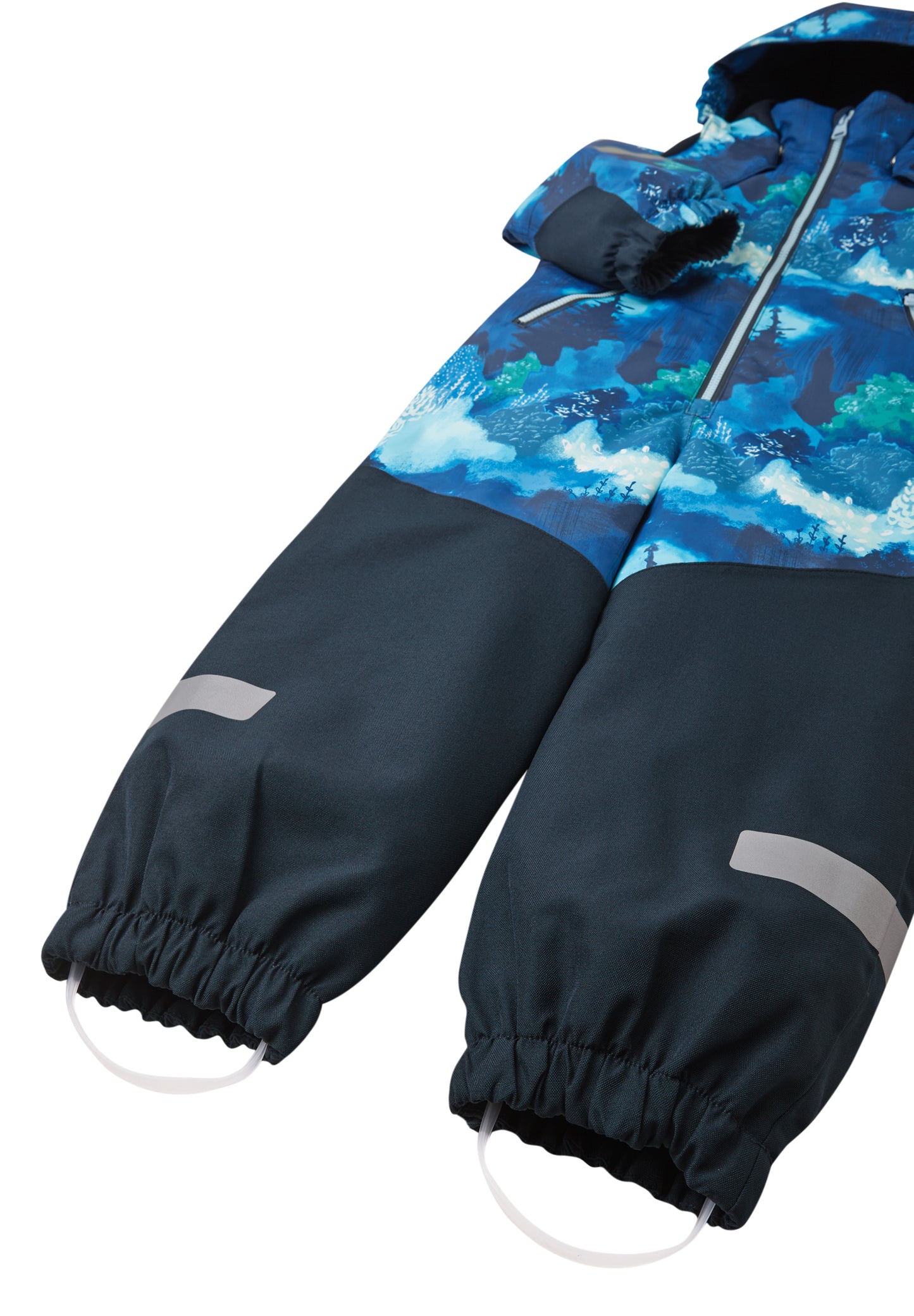 REIMA TEC+ Winteroverall/Skianzug <br>Kurikka <br>Gr. 104 bis 140 <br>extra robuster Po- und Knie/Schienbeinbereich <br>abnehmbare Fuss-Schlaufen <br>WS 10'000 mm