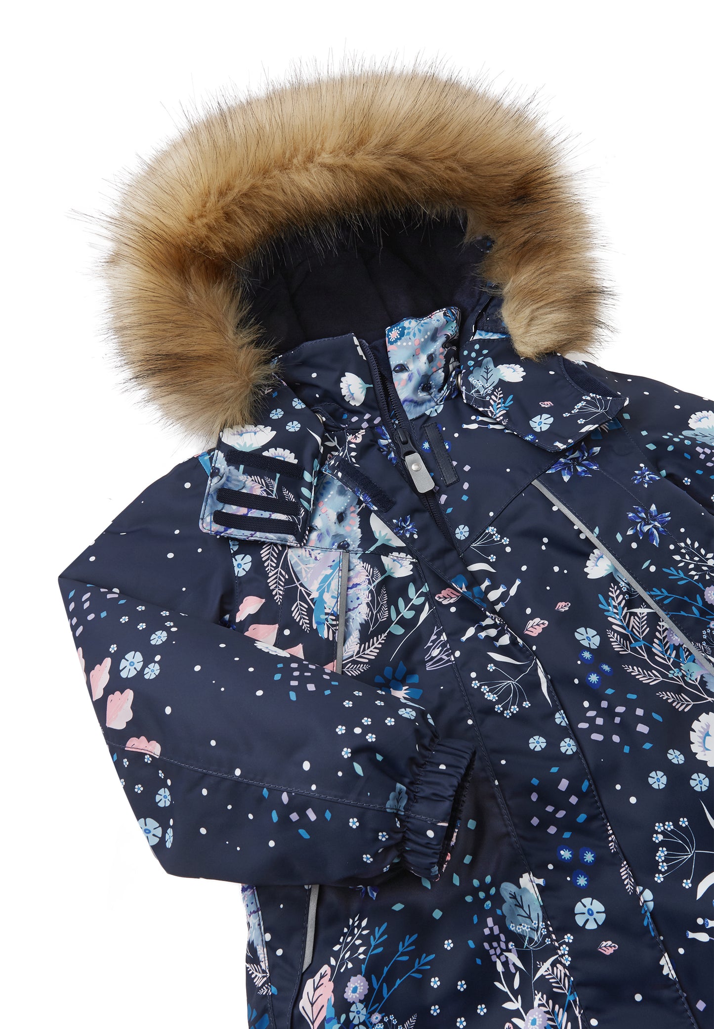 REIMA TEC Winterjacke/Parka Muhvi <br>Gr. 104 bis 140 <br>Kunstpelz abnehmbar, langer Schnitt<br> WS 12'000 mm