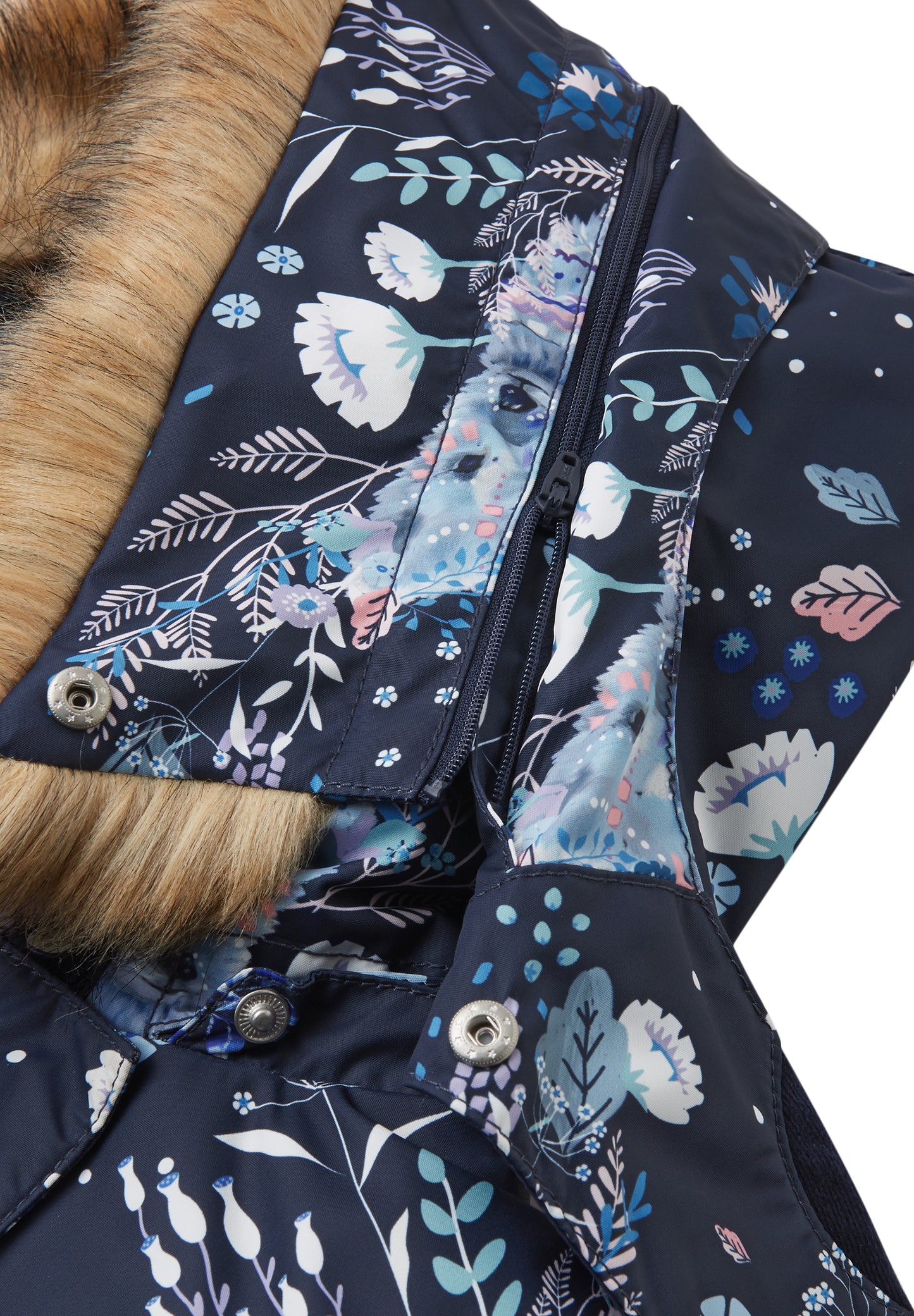 REIMA TEC Winterjacke/Parka Muhvi <br>Gr. 104 bis 140 <br>Kunstpelz abnehmbar, langer Schnitt<br> WS 12'000 mm