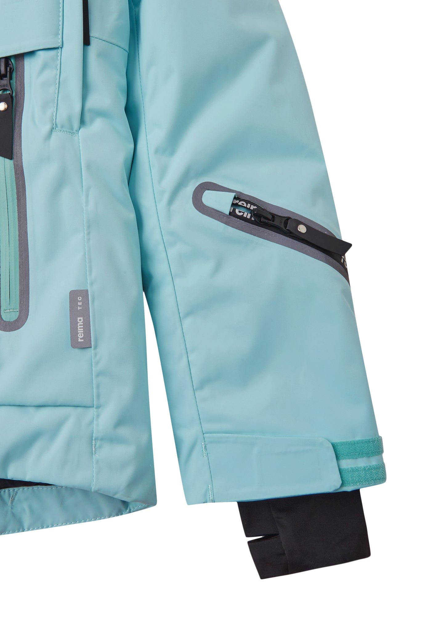 REIMA TEC Skijacke/Winterjacke Posio <br>Gr. 104 bis 164<br> Schneefang & verstellbare Ärmelbündchen mit Lycraeinsätzen<br> Lüftungs-Reissverschlüsse & wasserabweisende Taschen- und Front-Reissverschlüsse <br>funktionelle Details<br> WS 12'000 mm