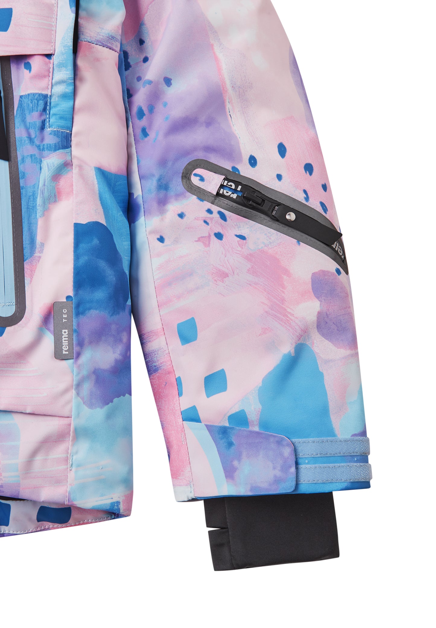 REIMA TEC Skijacke/Winterjacke Posio <br>Gr. 146, 158, 164<br> Schneefang & verstellbare Ärmelbündchen mit Lycraeinsätzen<br> Lüftungs-Reissverschlüsse & wasserabweisende Taschen- und Front-Reissverschlüsse <br>funktionelle Details<br> WS 12'000 mm