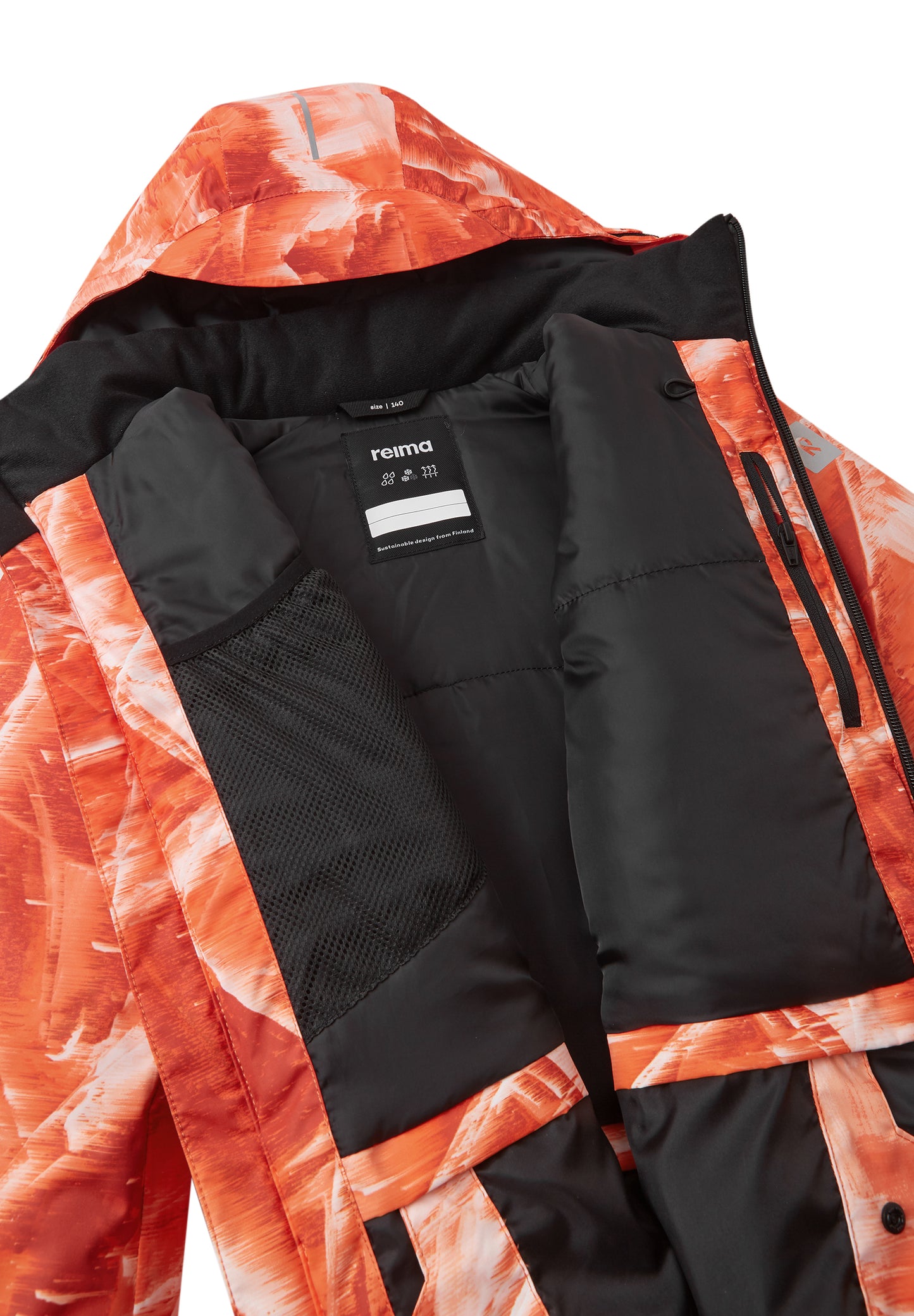 REIMA TEC Skijacke/Winterjacke<br> Tirro <br>Gr. 116 bis 164<br> Schneefang & verstellbare Ärmelbündchen mit Lycraeinsätzen<br> Lüftungs-Reissverschlüsse<br>funktionelle Details<br> WS 12'000 mm