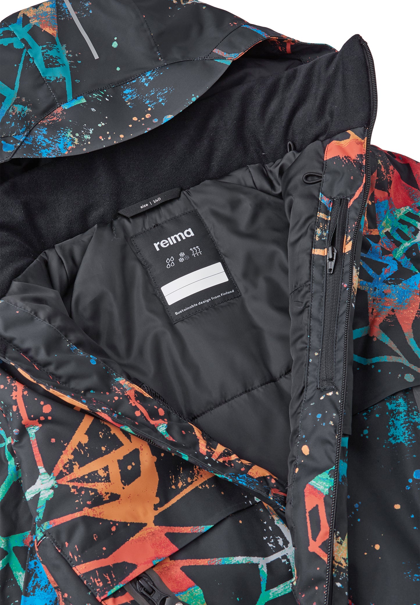 REIMA TEC Skijacke/Winterjacke<br> Tirro <br>Gr. 104, 116, 122, 128, 134, 140, 146, 152, 158, 164<br> Schneefang & verstellbare Ärmelbündchen mit Lycraeinsätzen<br> Lüftungs-Reissverschlüsse<br>funktionelle Details<br> WS 12'000 mm