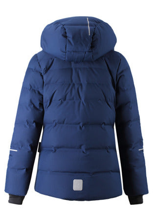 REIMA TEC Daunen Skijacke/Winterjacke Waken <br>Gr. 116, 128, 134, 140<br> echte zertifizierte Daune, waschbar<br> Schneefang & verstellbare Ärmelbündchen mit Lycraeinsätzen mit Daumenloch<br> funktionelle Details<br> WS >8'000 mm