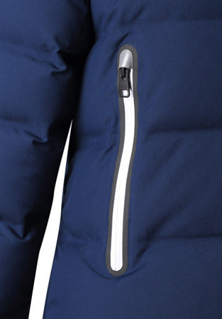 REIMA TEC Daunen Skijacke/Winterjacke Waken <br>Gr. 116, 128, 134, 140<br> echte zertifizierte Daune, waschbar<br> Schneefang & verstellbare Ärmelbündchen mit Lycraeinsätzen mit Daumenloch<br> funktionelle Details<br> WS >8'000 mm