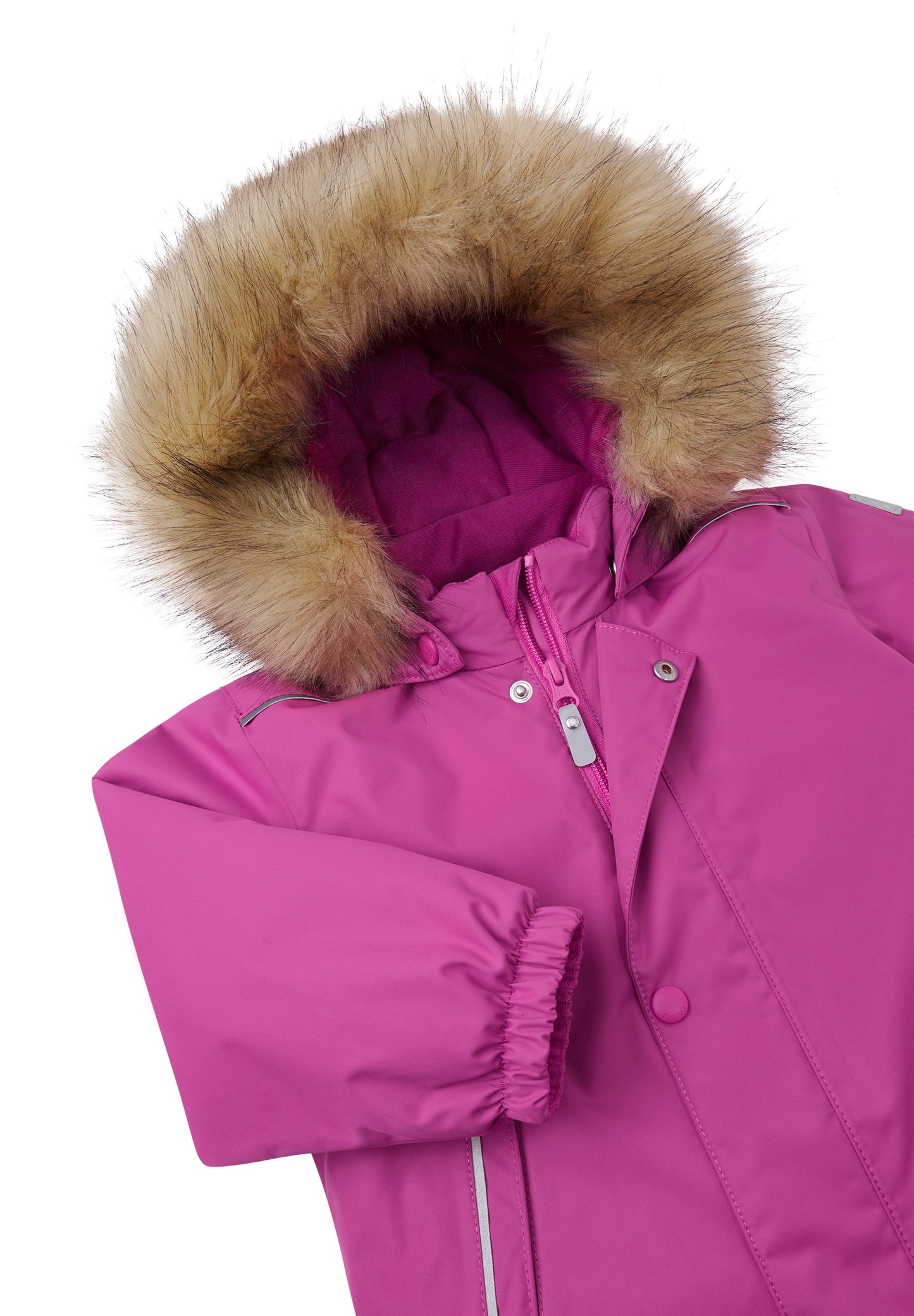 REIMA TEC Winteroverall/Skianzug<br> Gotland <br>Gr. 74 bis 98<br> Po-Bereich extra dick isoliert<br> auch ohne Kunst-Pelz tragbar<br> abnehmbare Fuss-Schlaufen<br> WS >12'000 mm
