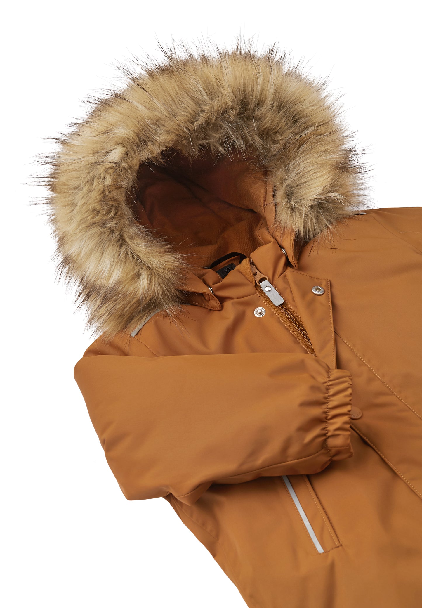 REIMA TEC Winteroverall/Skianzug<br> Gotland <br>Gr. 74 bis 98<br> Po-Bereich extra dick isoliert<br> auch ohne Kunst-Pelz tragbar<br> abnehmbare Fuss-Schlaufen<br> WS >12'000 mm