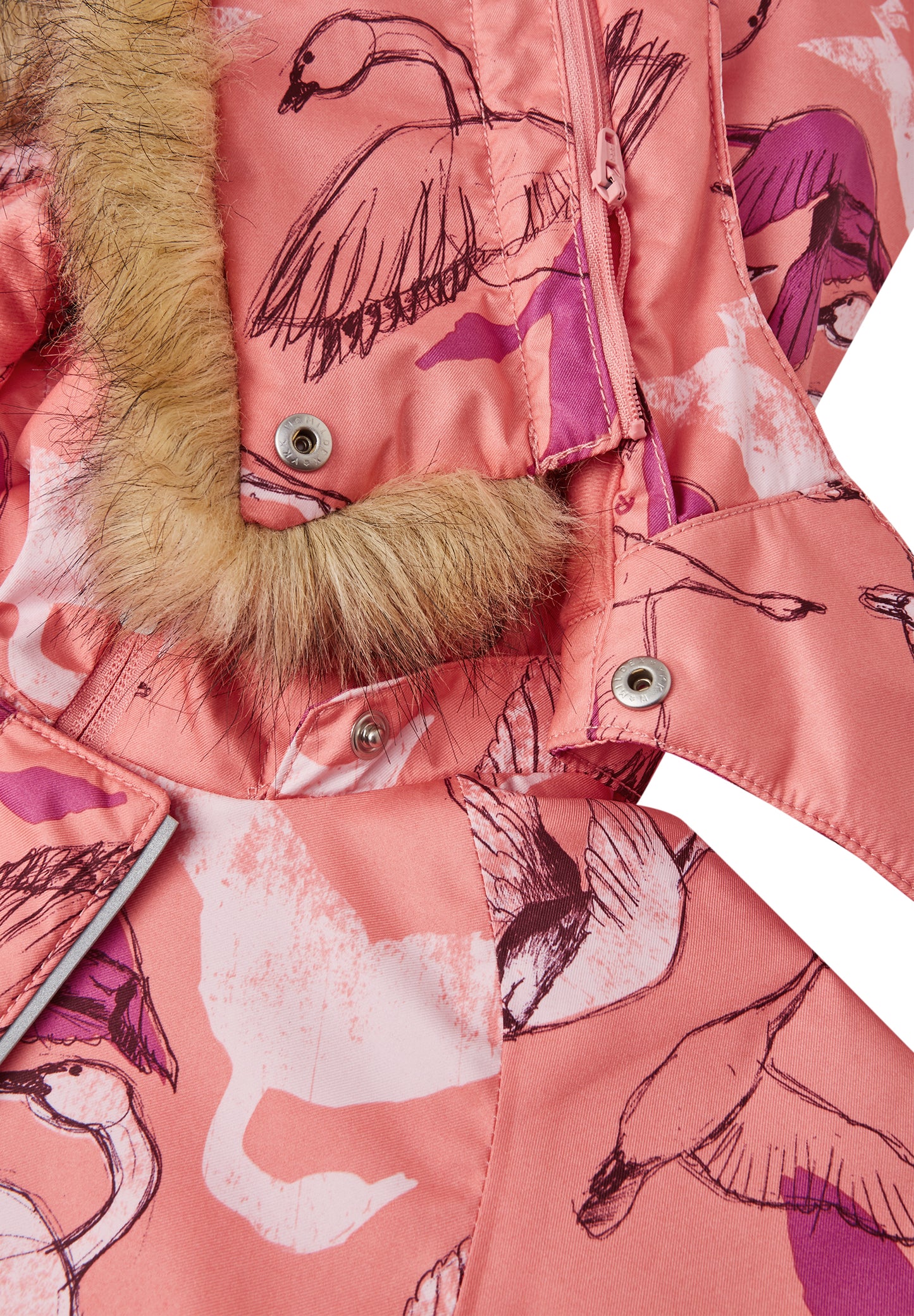 REIMA TEC Winterjacke/Parka<br> Kiela<br>Gr. 104, 110, 116, 134, 140 <br>Kunstpelz abnehmbar <br> langer Schnitt, Taille regulierbar<br> WS 10'000 mm