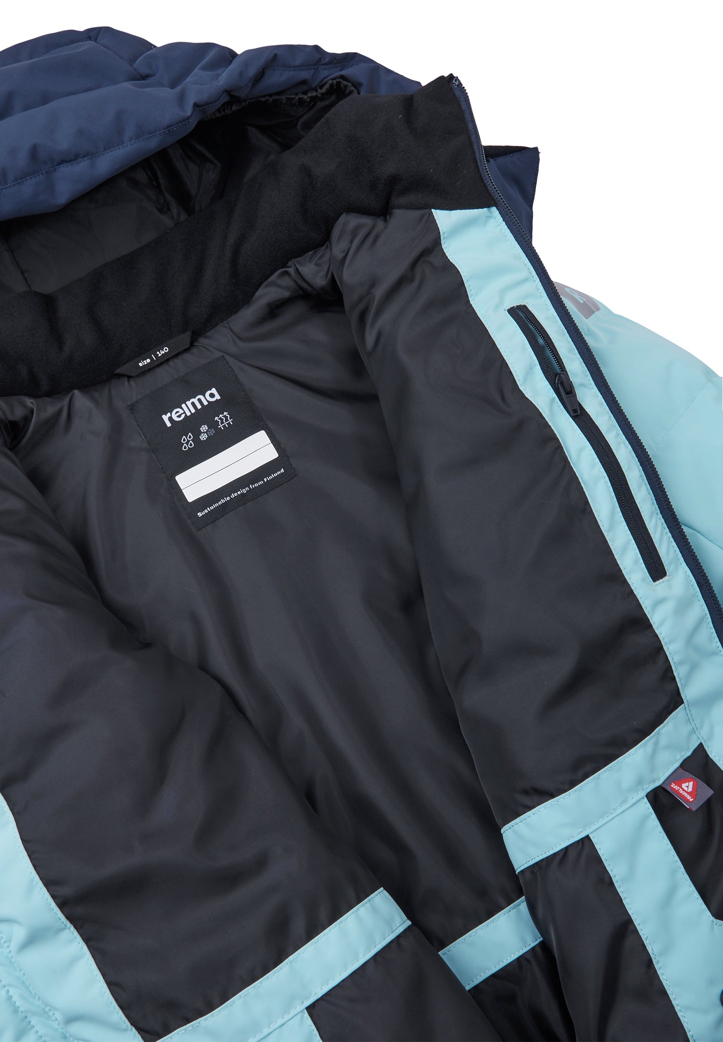 REIMA Primaloft-Skijacke/Winterjacke<br> Luppo <br>Gr. 122, 128, 134, 146, 152, 158,<br> mit Primaloft (künstliche Daune) wattiert<br> Schneefang & verstellbare Ärmelbündchen mit Lycraeinsätzen<br> funktionelle Detail <br> WS 15'000 mm