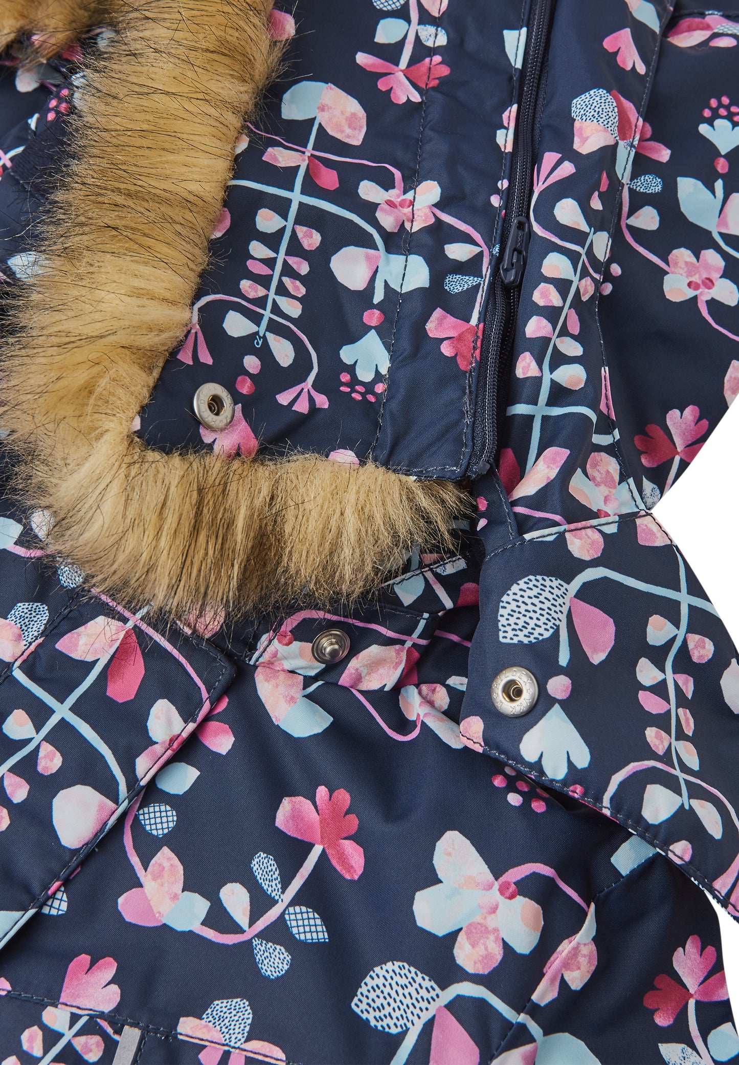 REIMA TEC Winterjacke/Parka Muhvi <br>Gr. 104 bis 140 <br>Kunstpelz abnehmbar, langer Schnitt<br> WS 12'000 mm