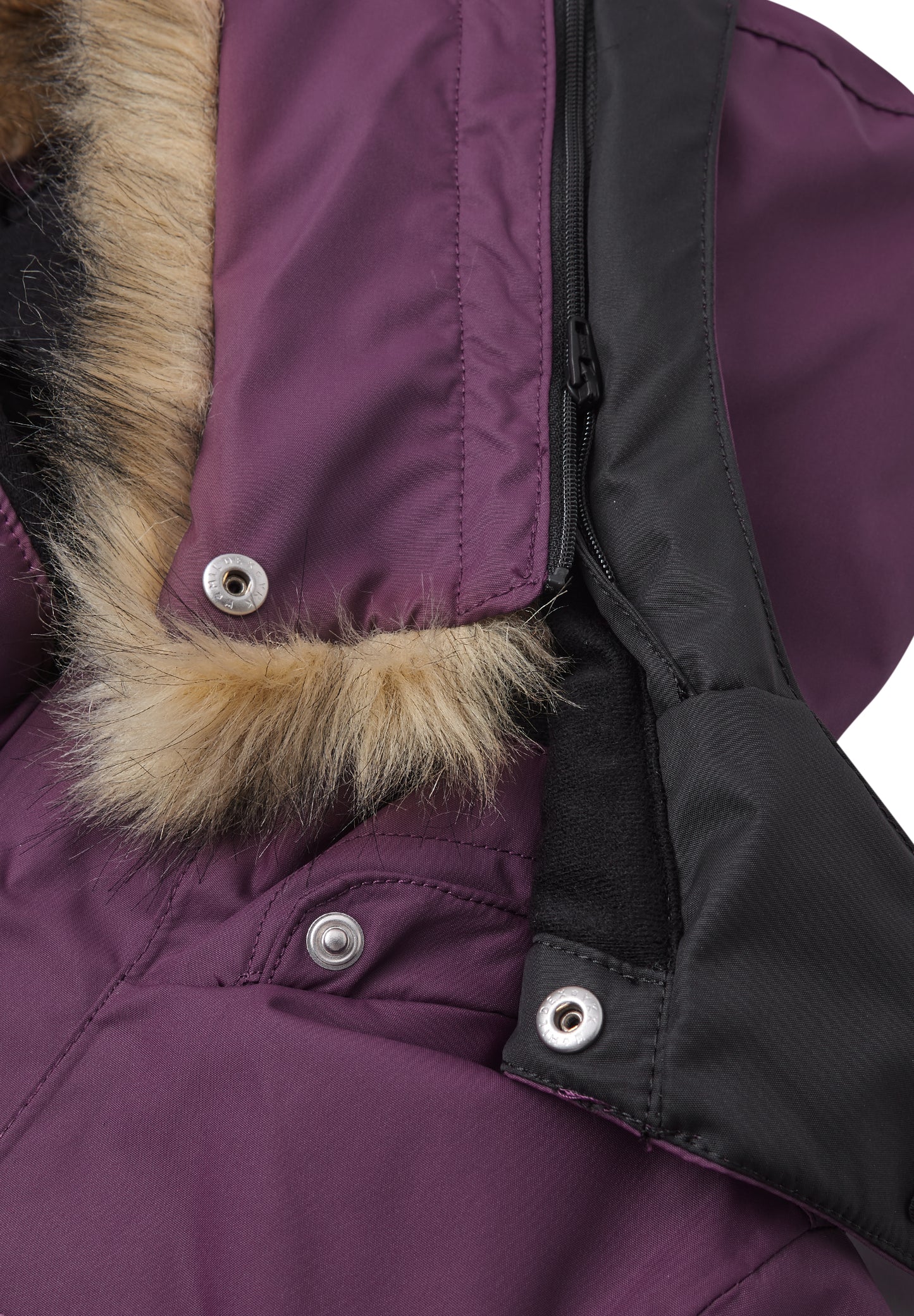 REIMA TEC warme Winterjacke/Parka Naapuri <br> Gr. 158<br> auch ohne Kunst-Pelz tragbar<br> 100% wasserdicht<br> warm wattiert mit Fellex (hochwertige künstliche Daune) <br> WS 12'000 mm