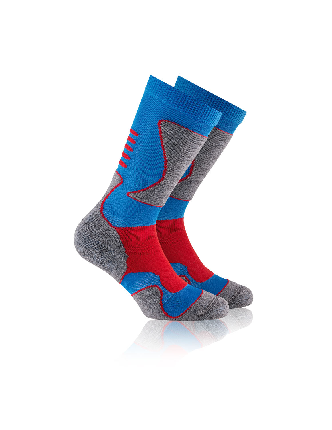 ROHNER Ski-Socken/Sport-Socken <br>Cool-Ski<br> Gr. 27-30, 31-34, 35-38<br> warm, Klima-ausgleichend<br>extra Verstärkung im Schienbeinbereich<br> kniehoch, anatomische Passform<br>mit Schurwoll-Anteil