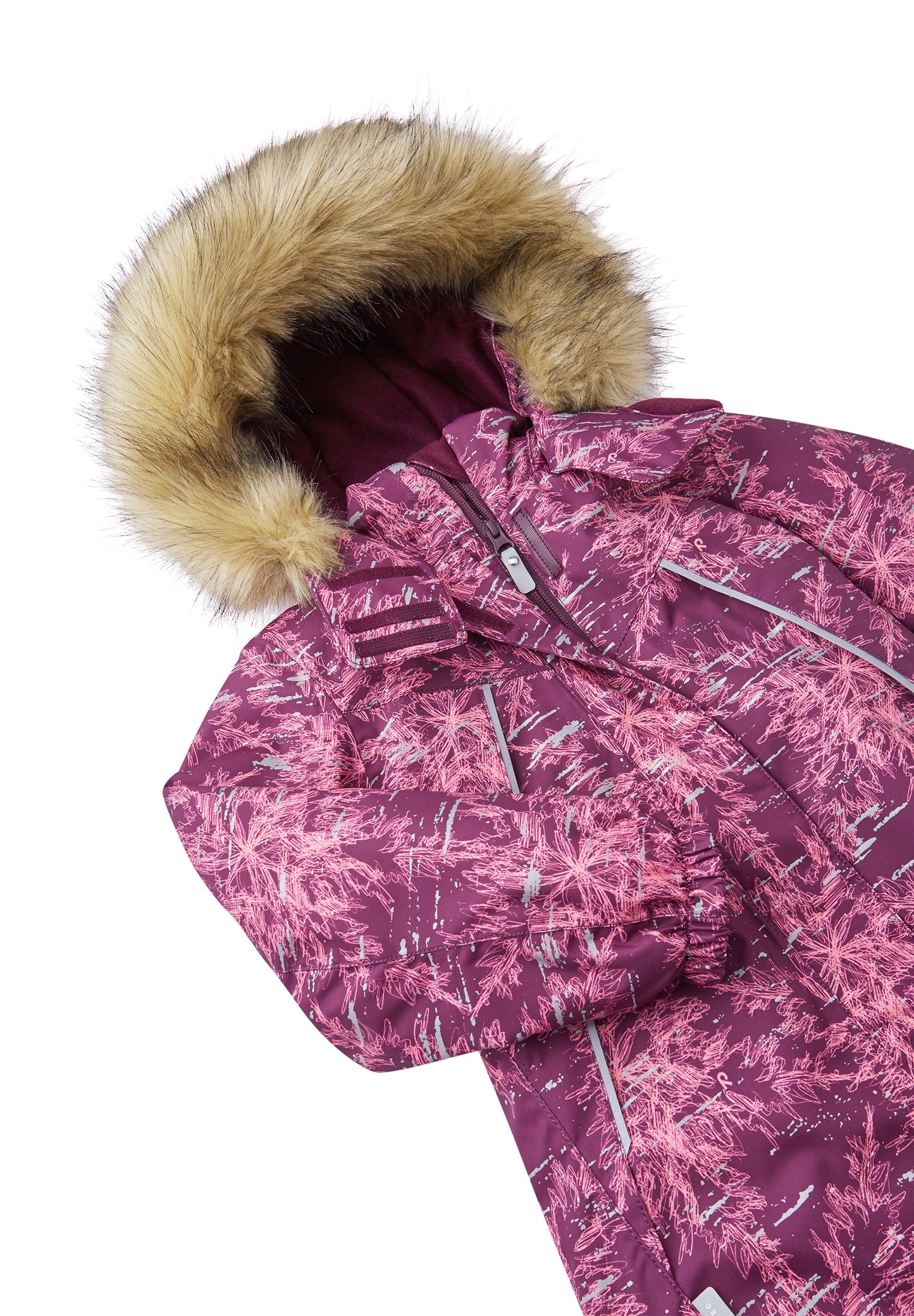 REIMA TEC Winterjacke/Parka Silda<br>Gr. 104, 110, 116, 122, 128<br> komplette Jacke reflektiert im Dunkeln <br>Kunstpelz abnehmbar, langer Schnitt<br> WS 15'000 mm