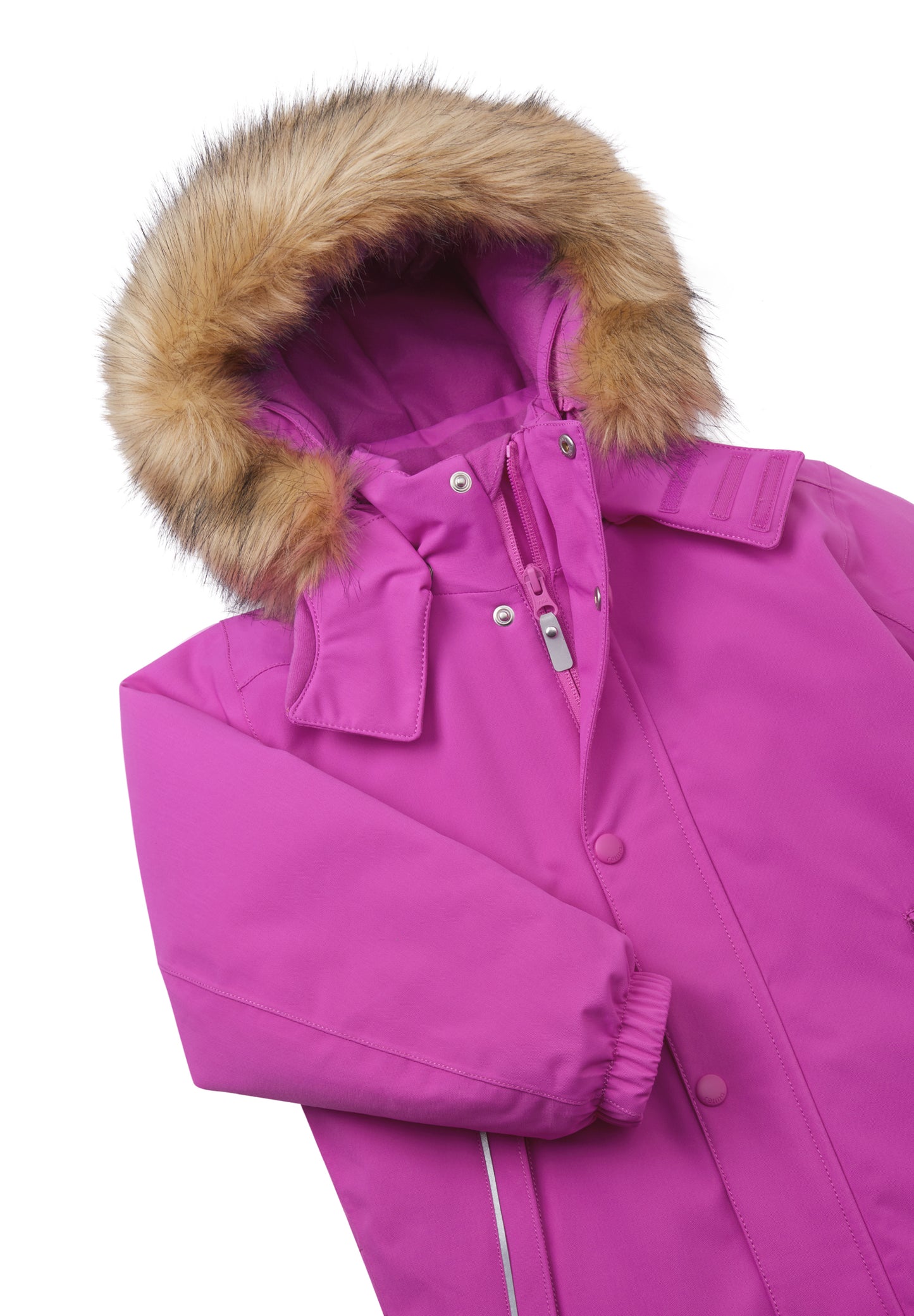 REIMA TEC+ Winteroverall/Skianzug <br>Stavanger <br>Gr. 104 bis 140 <br>extra robuster Po- und Knie/Schienbeinbereich <br>auch ohne Kunstpelz tragbar <br>abnehmbare Fuss-Schlaufen <br> WS 12'000 mm