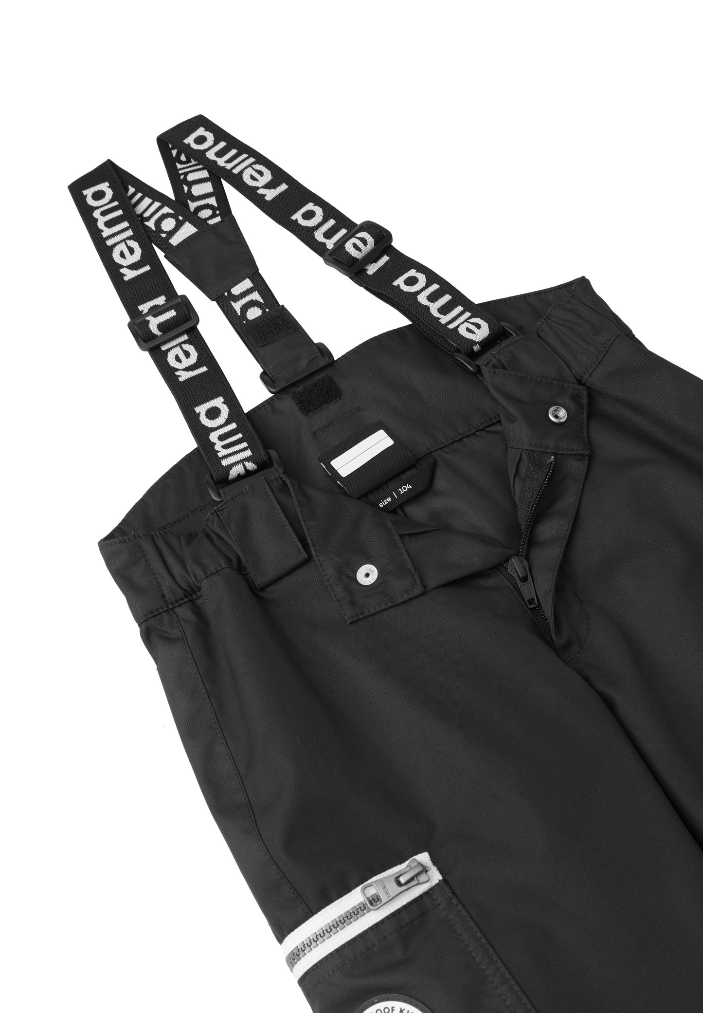 REIMA TEC+ gefütterte Übergangs-/Regenhose / dünne Skihose<br> Tiksi<br>Gr. 92, 98<br> Ideal für die Bauernhof/Wald-Spielgruppe<br> extra robuster Po- und Knie/Schienbeinbereich<br> abnehmbare Träger<br> abnehmbare Fussgummi<br> WS 10'000 mm