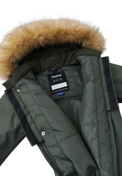 REIMA TEC Winteroverall/Skianzug<br> Gotland <br>Gr. 80 - 98<br> Po-Bereich extra dick isoliert<br> auch ohne Kunst-Pelz tragbar<br> abnehmbare Fuss-Schlaufen<br> WS >12'000 mm