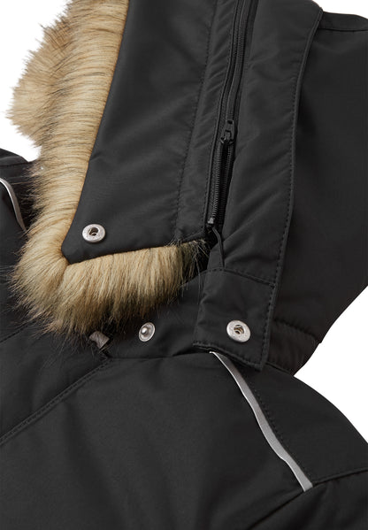 REIMA TEC Winteroverall/Skianzug<br> Gotland <br>Gr. 80, 86, 92<br> Po-Bereich extra dick isoliert<br> auch ohne Kunst-Pelz tragbar<br> abnehmbare Fuss-Schlaufen<br> WS >12'000 mm