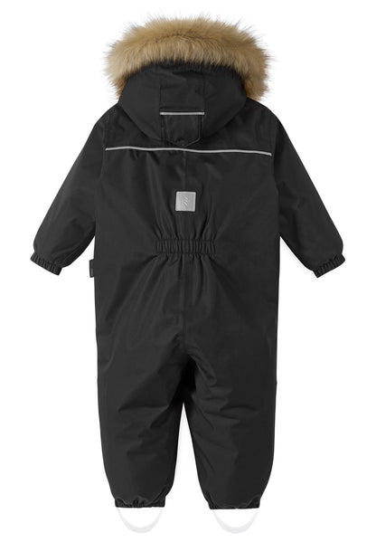REIMA TEC Winteroverall/Skianzug<br> Gotland <br>Gr. 80, 86, 92<br> Po-Bereich extra dick isoliert<br> auch ohne Kunst-Pelz tragbar<br> abnehmbare Fuss-Schlaufen<br> WS >12'000 mm