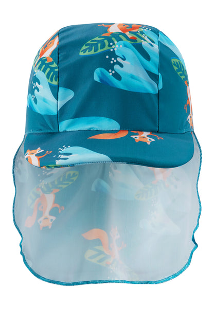 REIMA Sonnenhut/Badehut<br> Kilpikonna <br>Gr. 48/50, 52/54<br> UV-Schutzfaktor 50+<br> flexibler Schirm und lange Nackenkrempe <br> schnelltrocknend