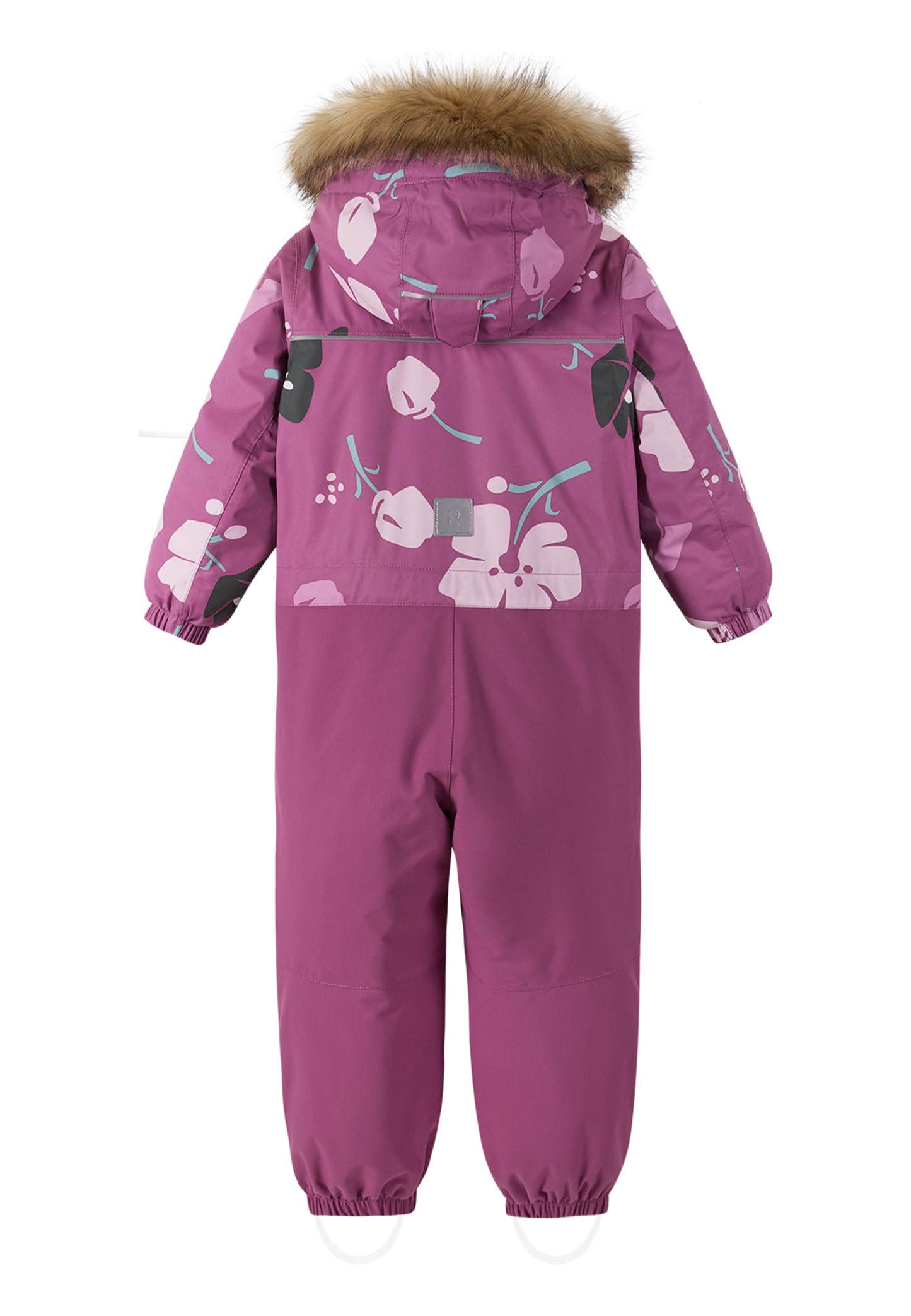 REIMA TEC+ Winteroverall/Skianzug <br>Kipina <br>Gr. 128<br>extra robuster Po-Bereich <br>Taille regulierbar<br> Beinende mit Druckknopf erweiterbar<br> Kunstpelz abnehmbar <br>abnehmbare Fuss-Schlaufen<br> extra warm<br> WS 12'000 mm