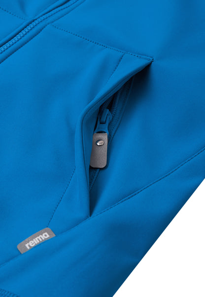 REIMA gefütterte Softshell-Jacke <br>Koivula <br>Gr. 152, 164<br> aussen Softshell <br>innen weiches Fleece <br>WS 10'000 mm