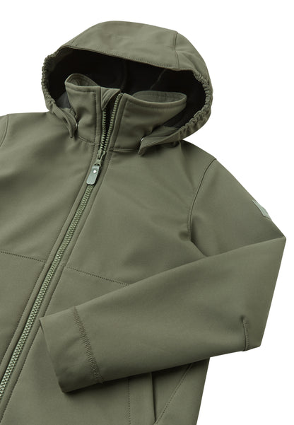 REIMA gefütterte Softshell-Jacke <br>Koivula <br>Gr. 152, 164<br> aussen Softshell <br>innen weiches Fleece <br>WS 10'000 mm