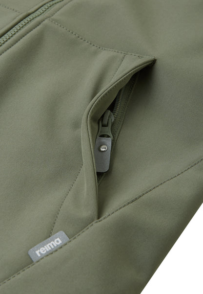 REIMA gefütterte Softshell-Jacke <br>Koivula <br>Gr. 152, 164<br> aussen Softshell <br>innen weiches Fleece <br>WS 10'000 mm