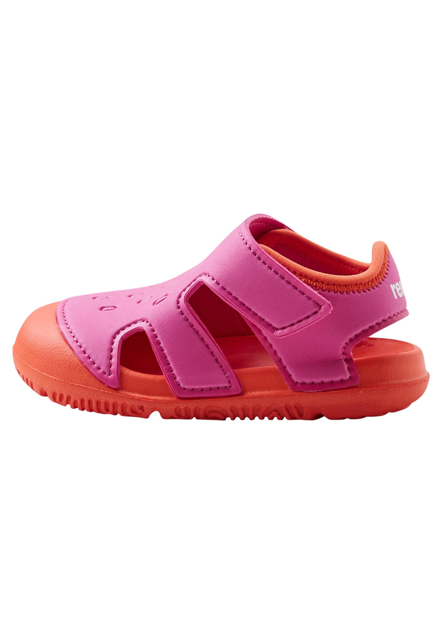 Reima Sandalen / Badesandalen AKTIONSFARBE<br> Koralli <br>Gr. 22, 23, 26, 27, 29<br> leicht & weich<br> zwei Klettverschlüsse seitlich für selbstständiges Anziehen<br> auch im/am Wasser geeignet