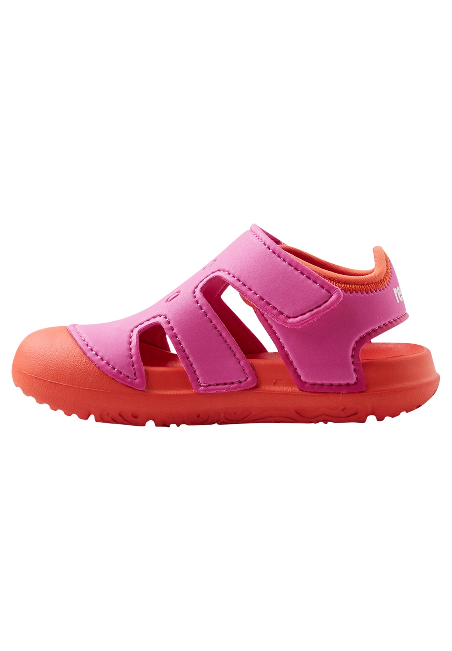 Reima Sandalen / Badesandalen AKTIONSFARBE<br> Koralli <br>Gr. 22, 23, 26, 27, 29<br> leicht & weich<br> zwei Klettverschlüsse seitlich für selbstständiges Anziehen<br> auch im/am Wasser geeignet
