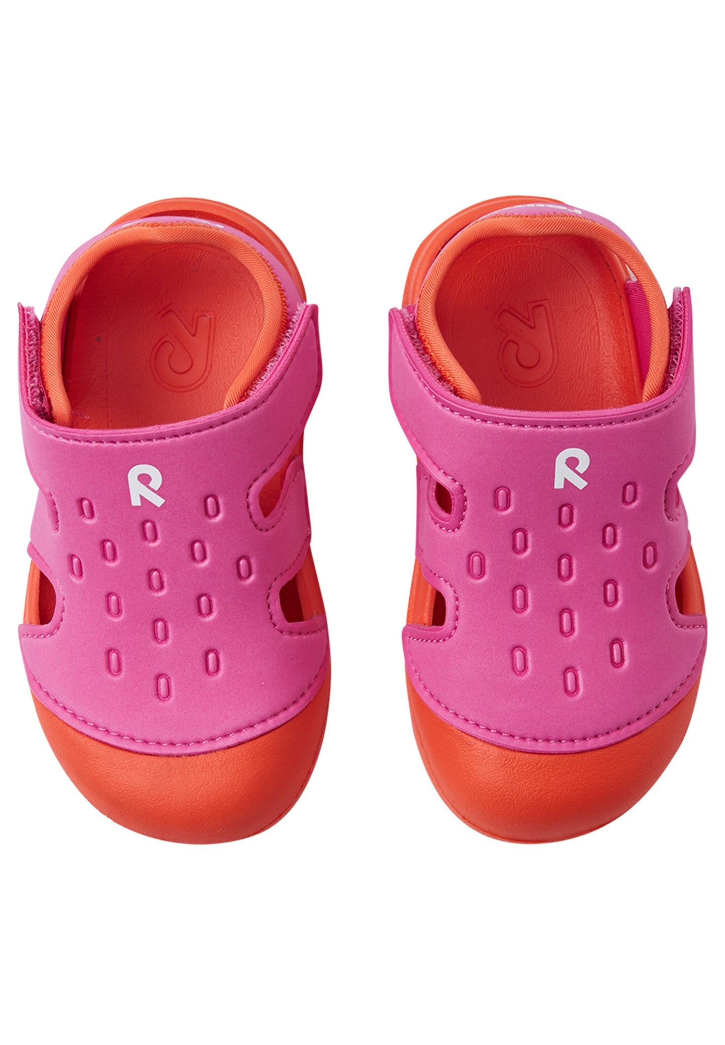 Reima Sandalen / Badesandalen AKTIONSFARBE<br> Koralli <br>Gr. 22, 23, 26, 27, 29<br> leicht & weich<br> zwei Klettverschlüsse seitlich für selbstständiges Anziehen<br> auch im/am Wasser geeignet
