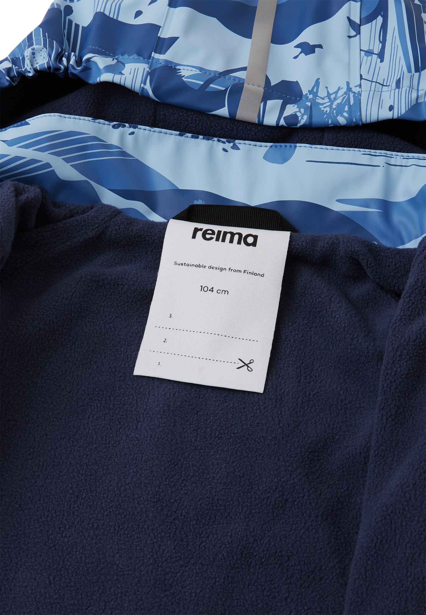 REIMA gefütterte Regenjacke/Matschjacke <br>Koski <br>Gr. 92, 104<br> innen warmes Fleece <br>WS 10'000 mm