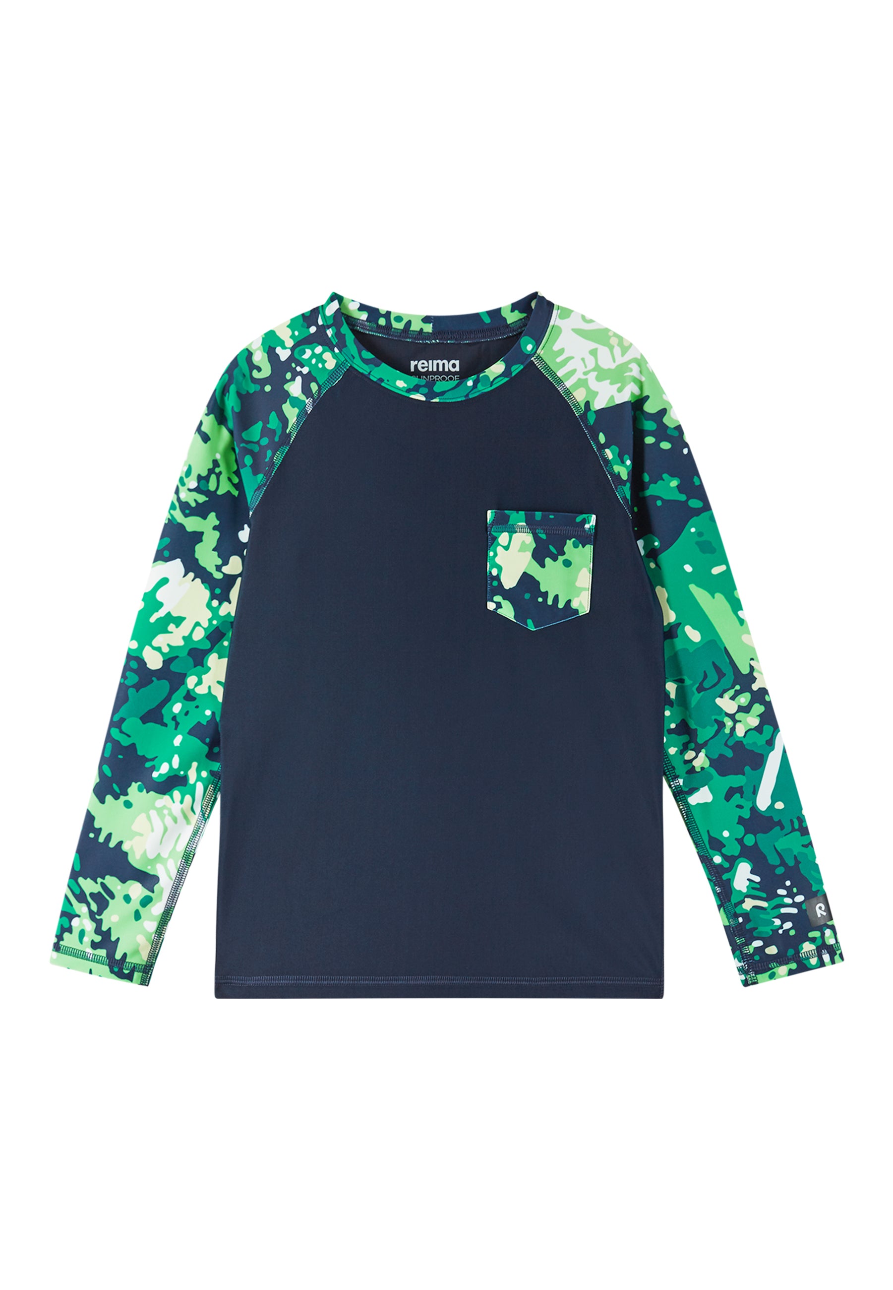 REIMA Kinder UV-Shirt / Badeshirt Kroolaus blau/grün 5200150A 6980