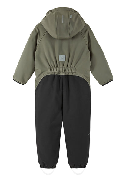 REIMA gefütterter Softshell-Overall<br> Mjosa <br>Waldspielgruppe, Outdoor, KiTa<br> Gr. 74, 80, 92<br> innen warmes Fleece<br> Bein- und Po extra strapazierfähig<br> abnehmbare Fussgummi<br> WS 12'000 mm