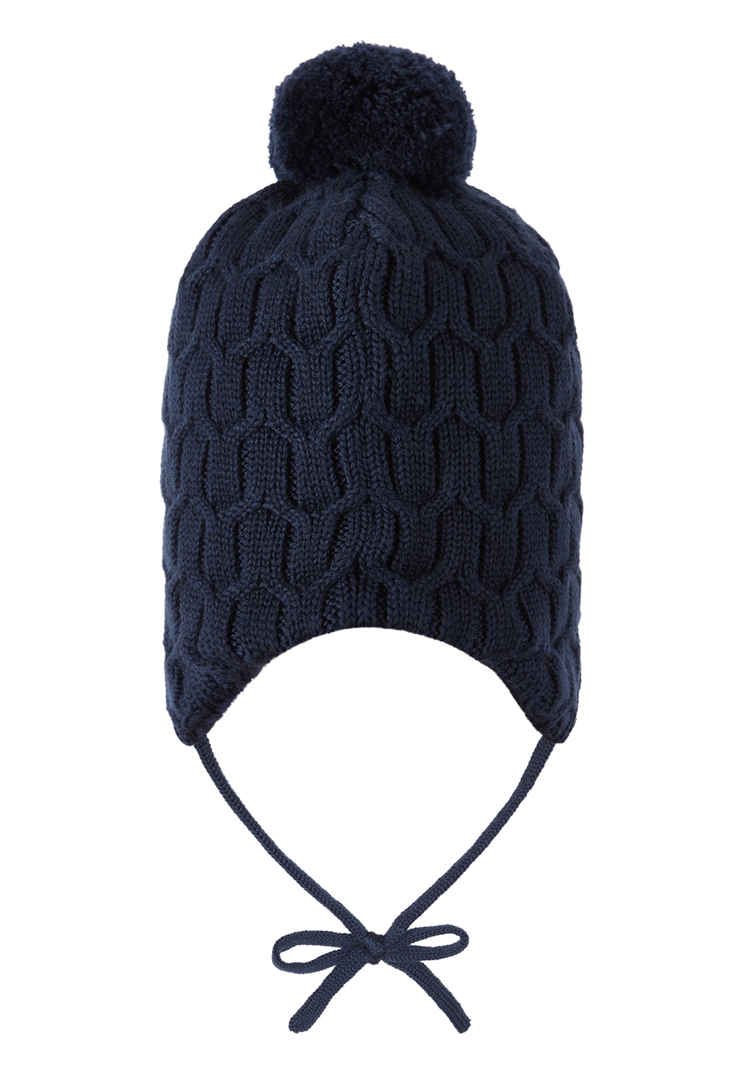 REIMA Mütze mit Bändel <br>Nunavut <br>Gr. 46 - 52 <br>innen hautfreundliches Fleece<br> aussen warme, wasserabweisende Merino-Wolle<br> Windstopper-Membrane im Ohrbereich