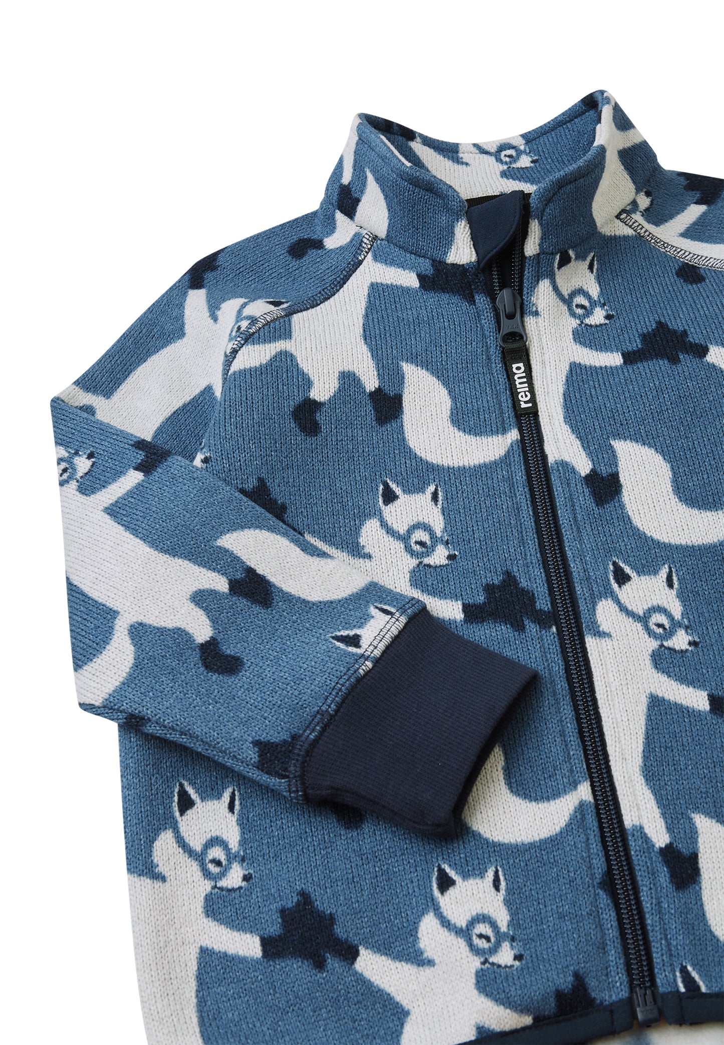 REIMA Jacke Strick-Fleece<br> Ornament <br>Gr. 80, 92 <br> etwas dickere Qualität<br> sehr warm, 310 g/m2 Dicke
