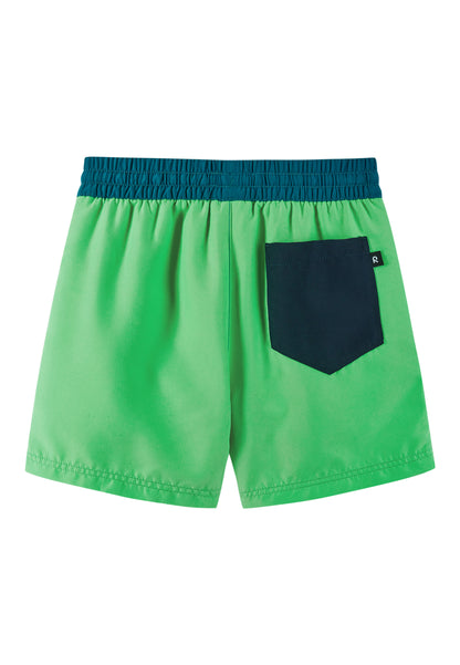 REIMA Badehose <br> Palmu <br>Gr. 110, 116, 122, 128, 134, 146, 152<br> UV-Schutzfaktor 50+<br> schnelltrocknend<br> Netzhose innen <br>Bund regulierbar<br> Länge Mitte Oberschenkel