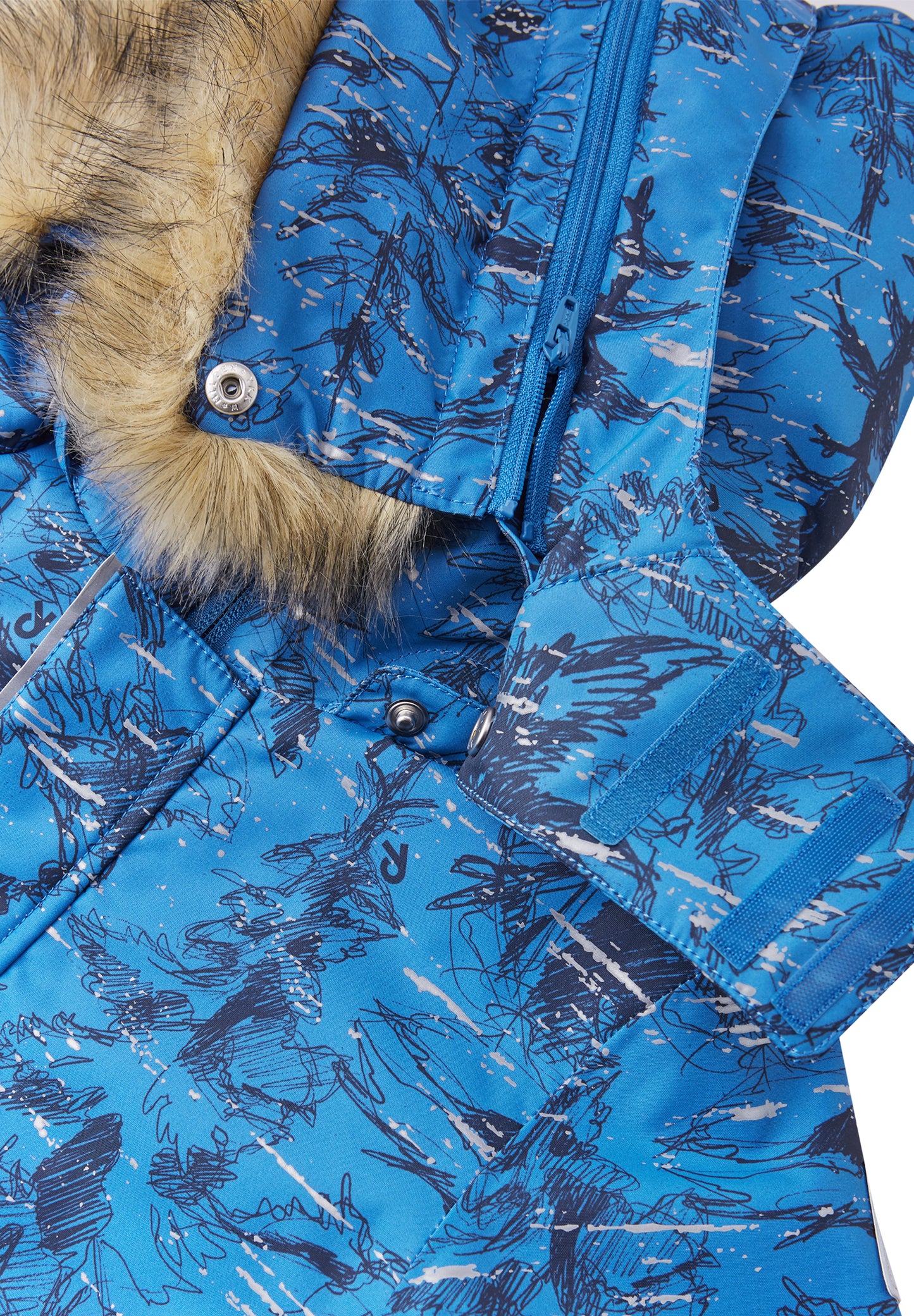 REIMA TEC Winterjacke Sprig<br>Gr. 104, 110, 116<br> komplette Jacke reflektiert stark im Dunkeln <br>Kunstpelz abnehmbar<br> WS 15'000 mm