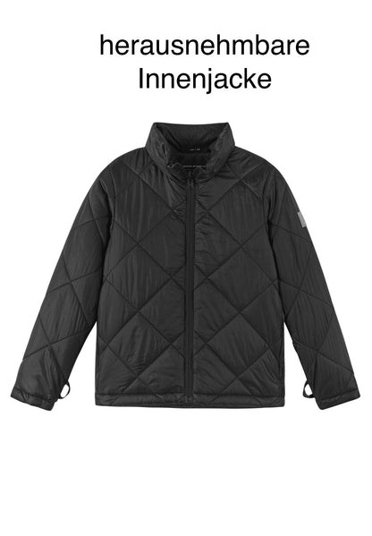REIMA TEC 3in1 gefütterte Übergangs- und Regen-Jacke <br>Syddi <br>Gr. 122, 140 <br> austrennbare Innenjacke mit Fellex wattiert <br>(künstliche Daune) <br> WS 10'000 mm