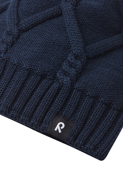 REIMA Mütze<br>Talvinen<br>Gr. 56/58 <br>innen hautfreundliches Merino/Tencell-Futter<br> aussen warme, wasserabweisende Merino-Wolle<br> Windstopper-Membrane im Ohrbereich