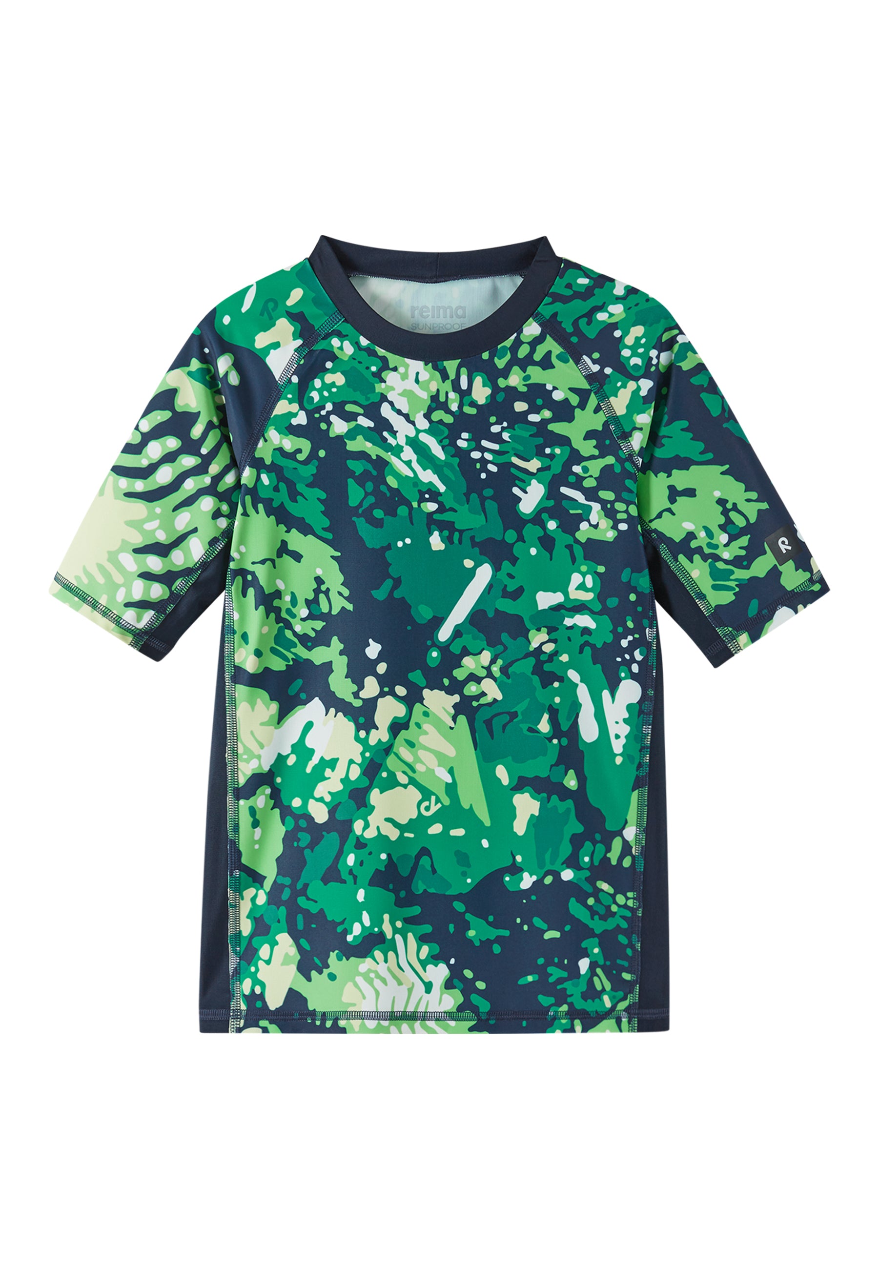 REIMA Kinder UV-Shirt / Badeshirt Uiva grün/blau 5200149E 8467