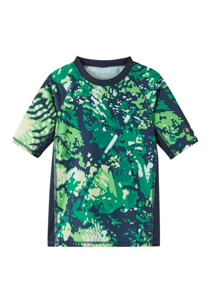 REIMA Kinder UV-Shirt / Badeshirt Uiva grün/blau 5200149E 8467