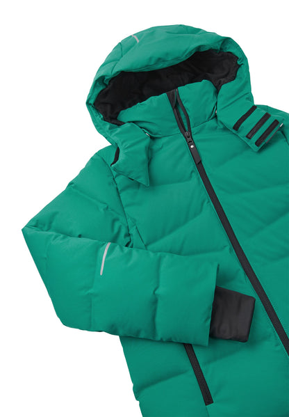 REIMA TEC warme Daunen-Skijacke/Winterjacke AKTIONSFARBE<br>Vaattunki <br>Gr. 104<br>zertifizierte Daune, waschbar<br> Schneefang & verstellbare Ärmelbündchen mit Lycraeinsätzen mit Daumenloch<br>funktionelle Details <br>WS 10'000 mm