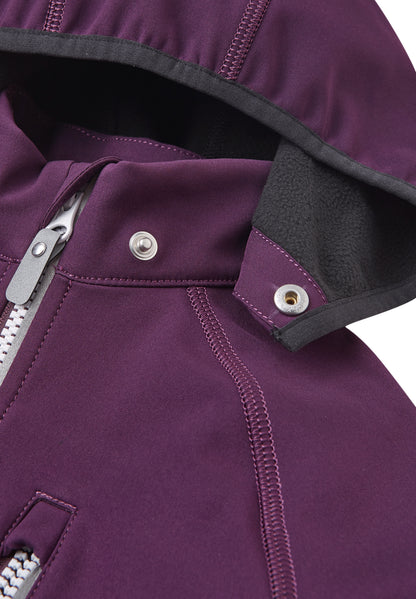REIMA gefütterte Softshell-Jacke <br>Vantti <br>Gr. 80-140<br> aussen Softshell<br> innen weiches Fleece <br>WS 10'000 mm