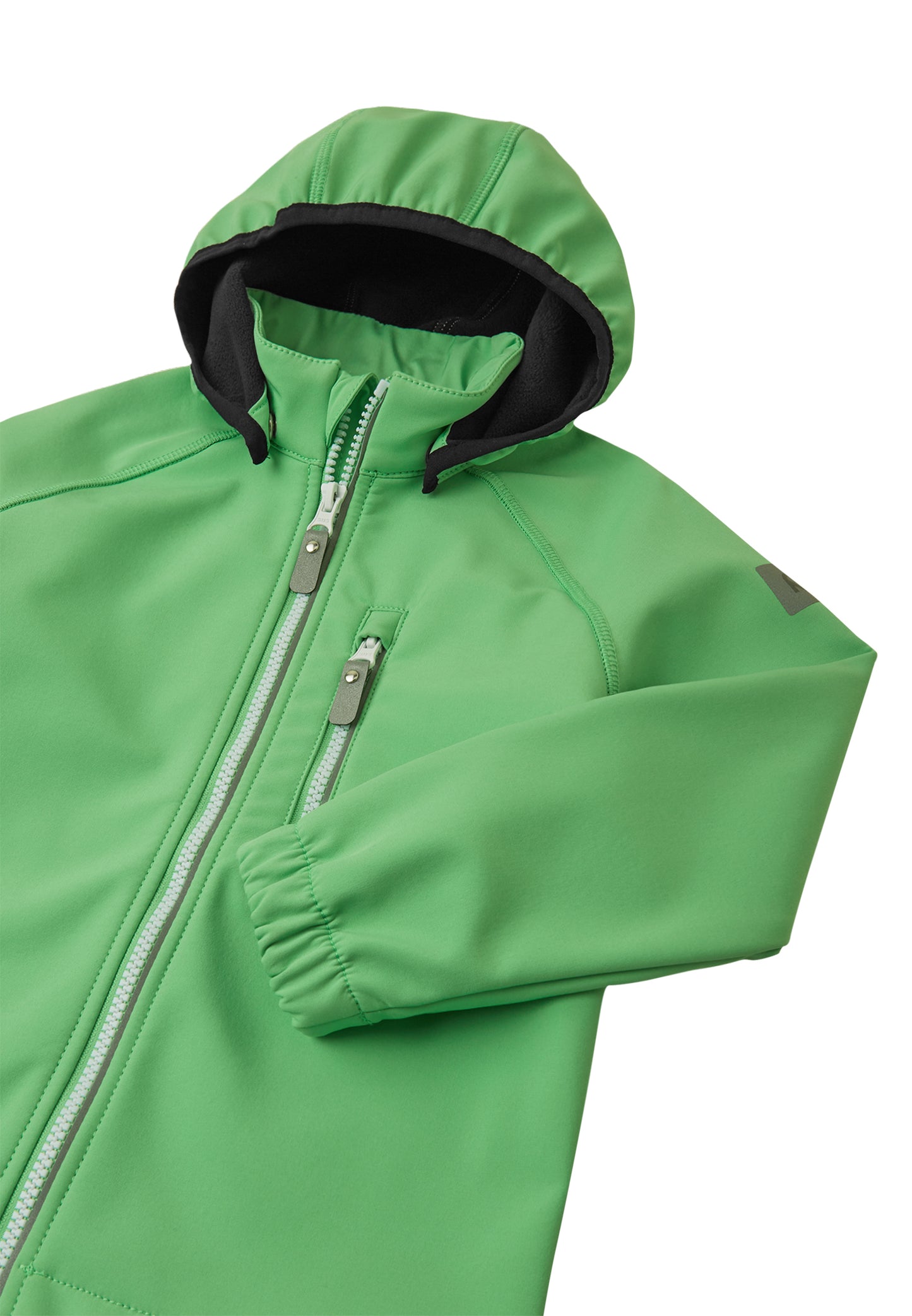 REIMA gefütterte Softshell-Jacke <br>Vantti <br>Gr. 122, 128<br> aussen Softshell<br> innen weiches Fleece <br>WS 10'000 mm