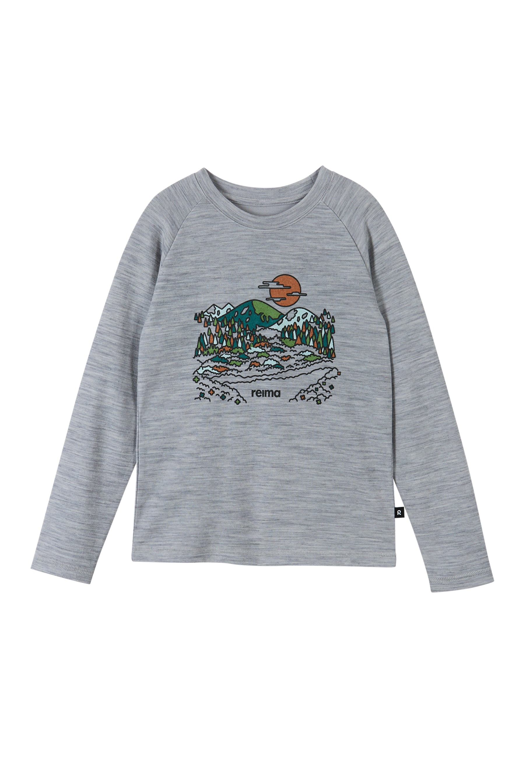 REIMA Kinder Merinoshirt Langarmshirt Merino Viisas grau 5200012A-915D