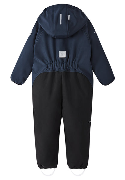 REIMA gefütterter Softshell-Overall<br> Mjosa <br>Waldspielgruppe, Outdoor, KiTa<br> Gr. 74 bis 98<br> innen warmes Fleece<br> Bein- und Po extra strapazierfähig<br> abnehmbare Fussgummi<br> WS 12'000 mm