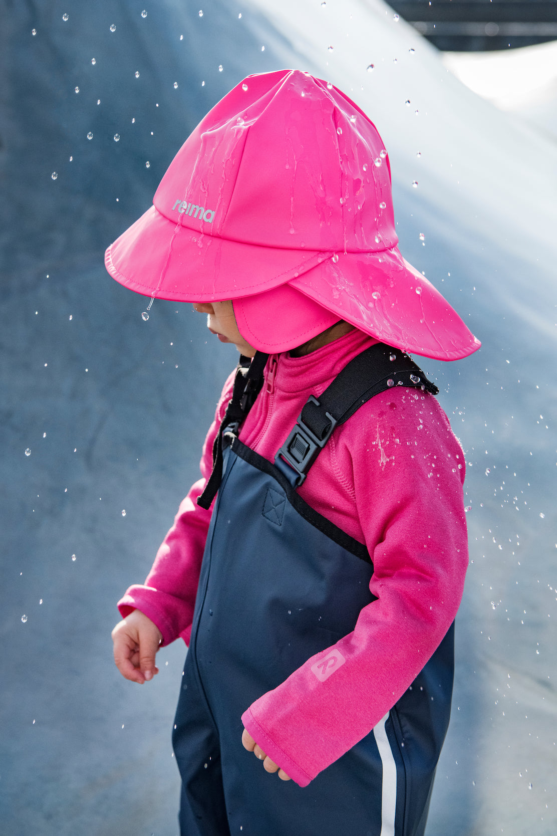 REIMA Kinder Regenhut / Südwester mit Nackenschutz Rainy pink 5300003A 4410